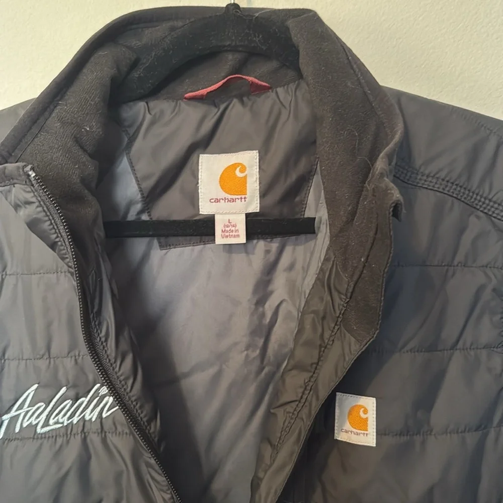 Carhartt Gilliam Jacket Black Youth Large 12/14 EUC Insulated Warm